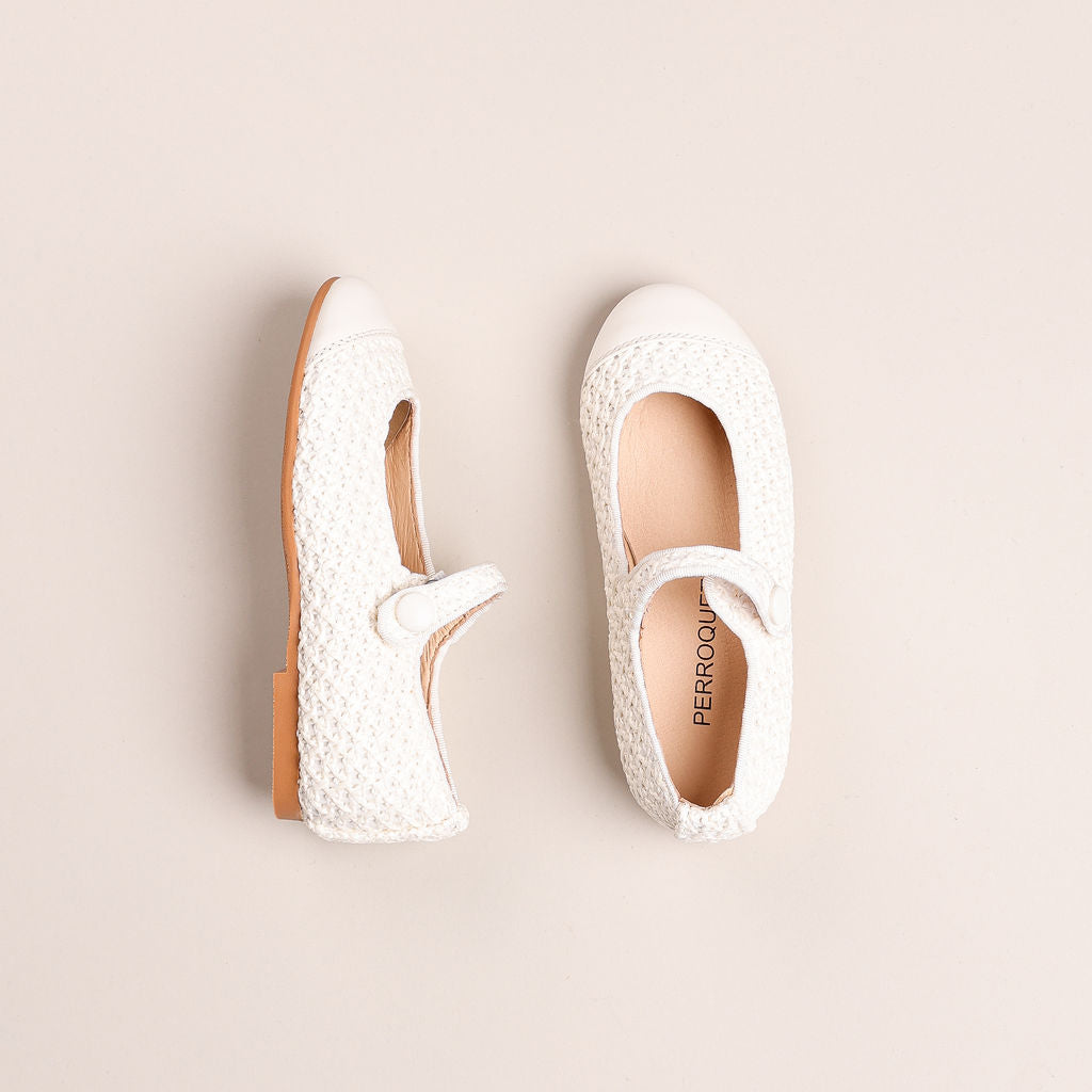 Ivory Mary Jane Shoes for Girls | Perroquet – Perroquet Shoes