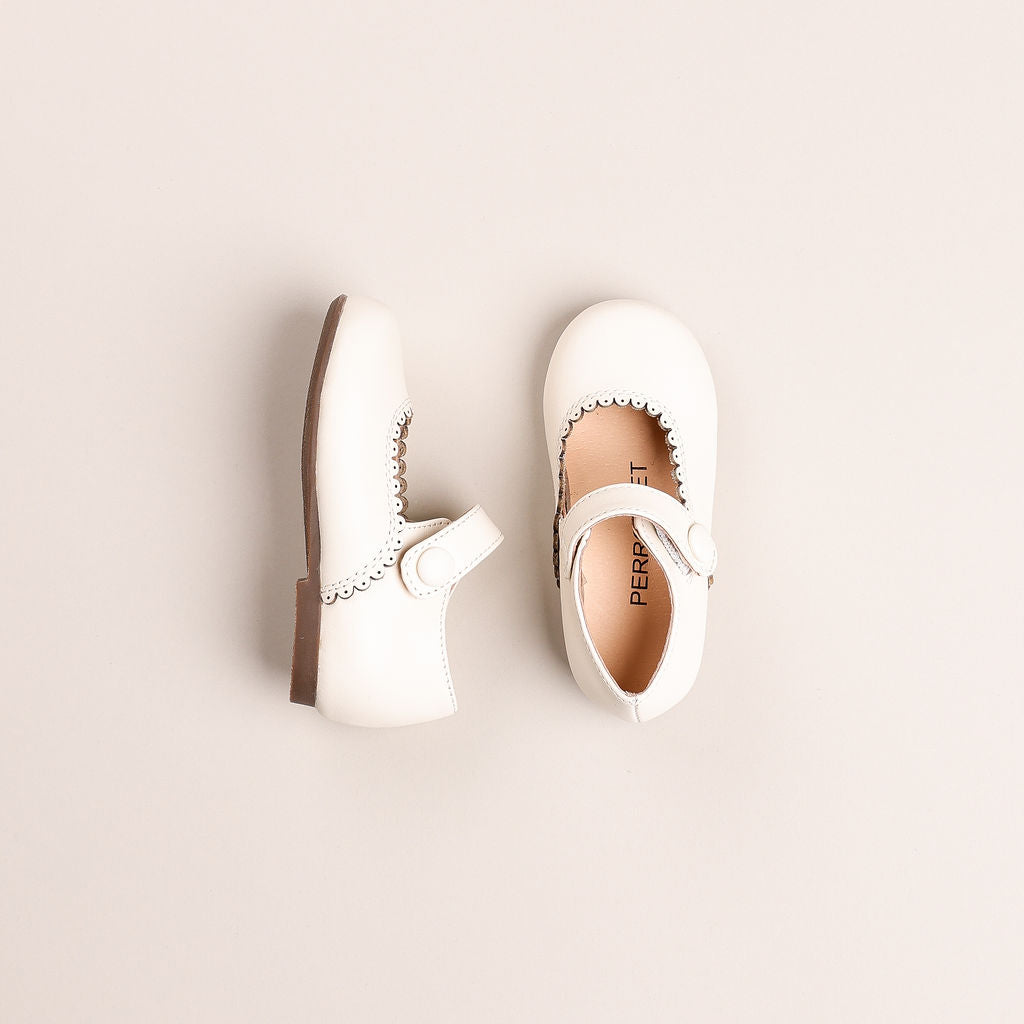 Ivory Mary Jane Shoes for Girls | Perroquet – Perroquet Shoes