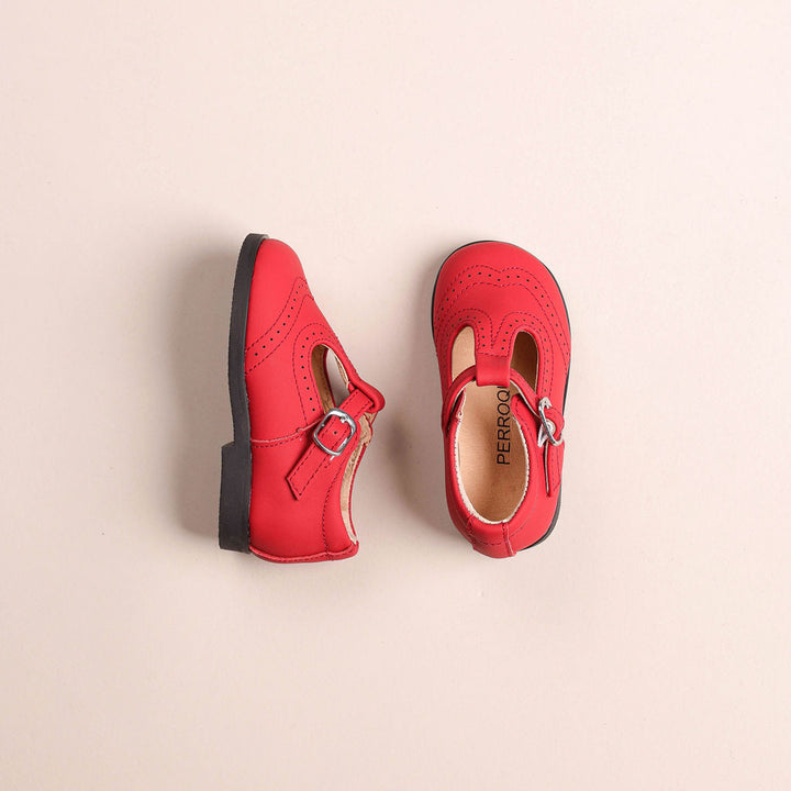 Wingtip Baby T-Strap With Thick Sole