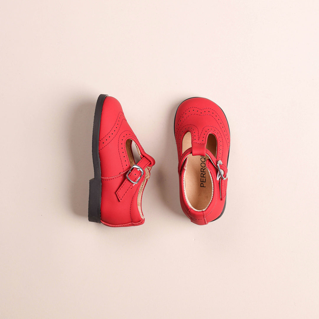 Wingtip Baby T-Strap With Thick Sole