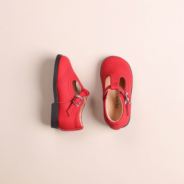 Wingtip Baby T-Strap With Thick Sole