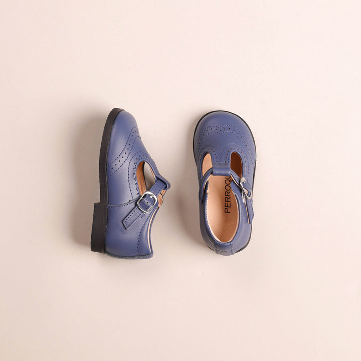 Wingtip Baby T-Strap With Thick Sole