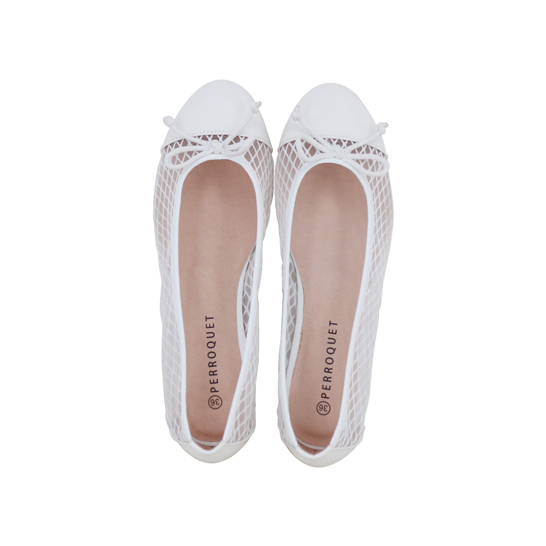 Ballet Flat - Mesh/white