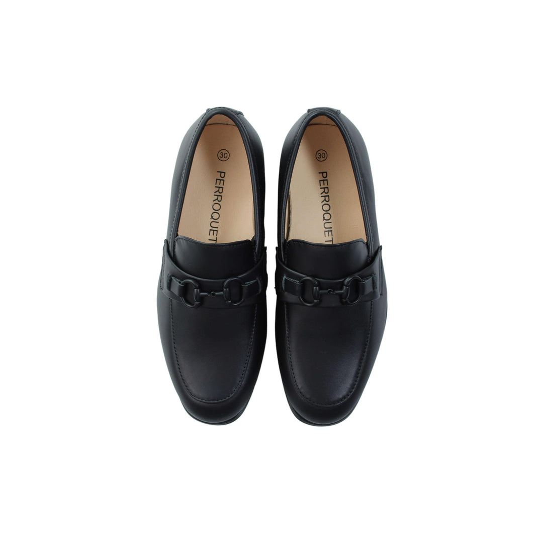 Chain Hard Penny Loafer - Black