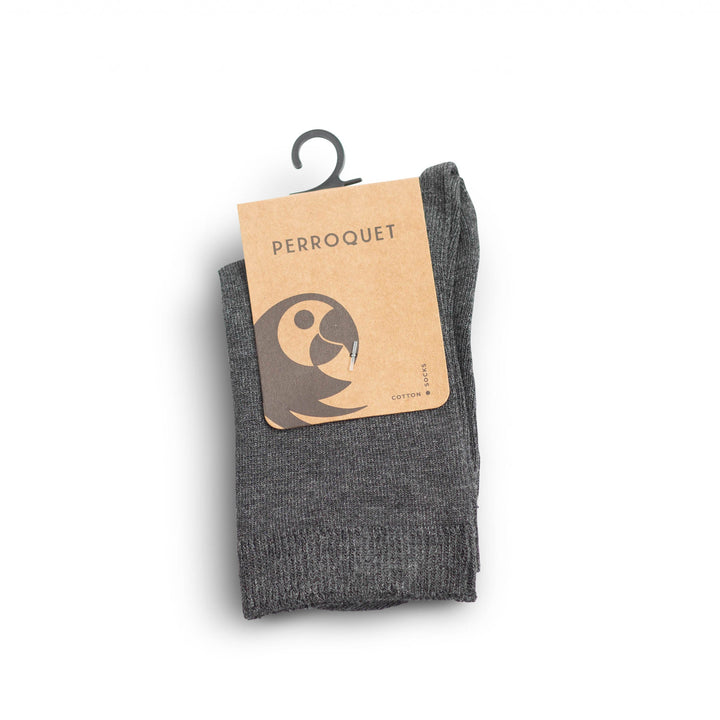 Crew Socks Flat Cotton  - Grey