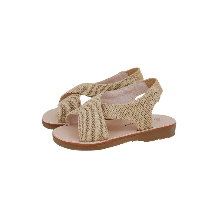 Criss Cross Sandal - Beige