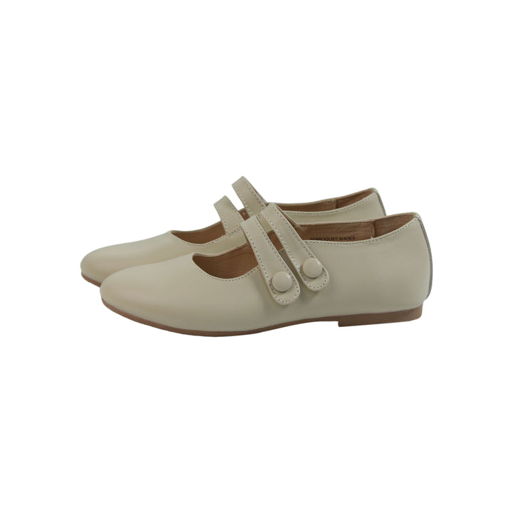 Double Front Strap Mary Jane - Beige