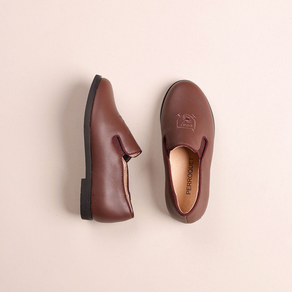 Smoking Shoe With Crest and thick sole