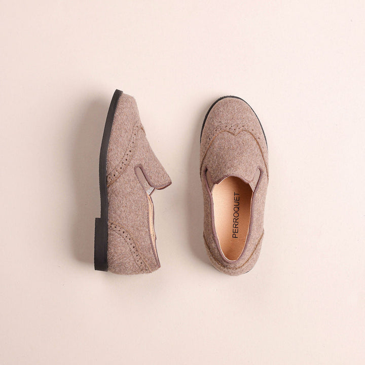 Smoking Shoe With Wingtip And Thick Sole