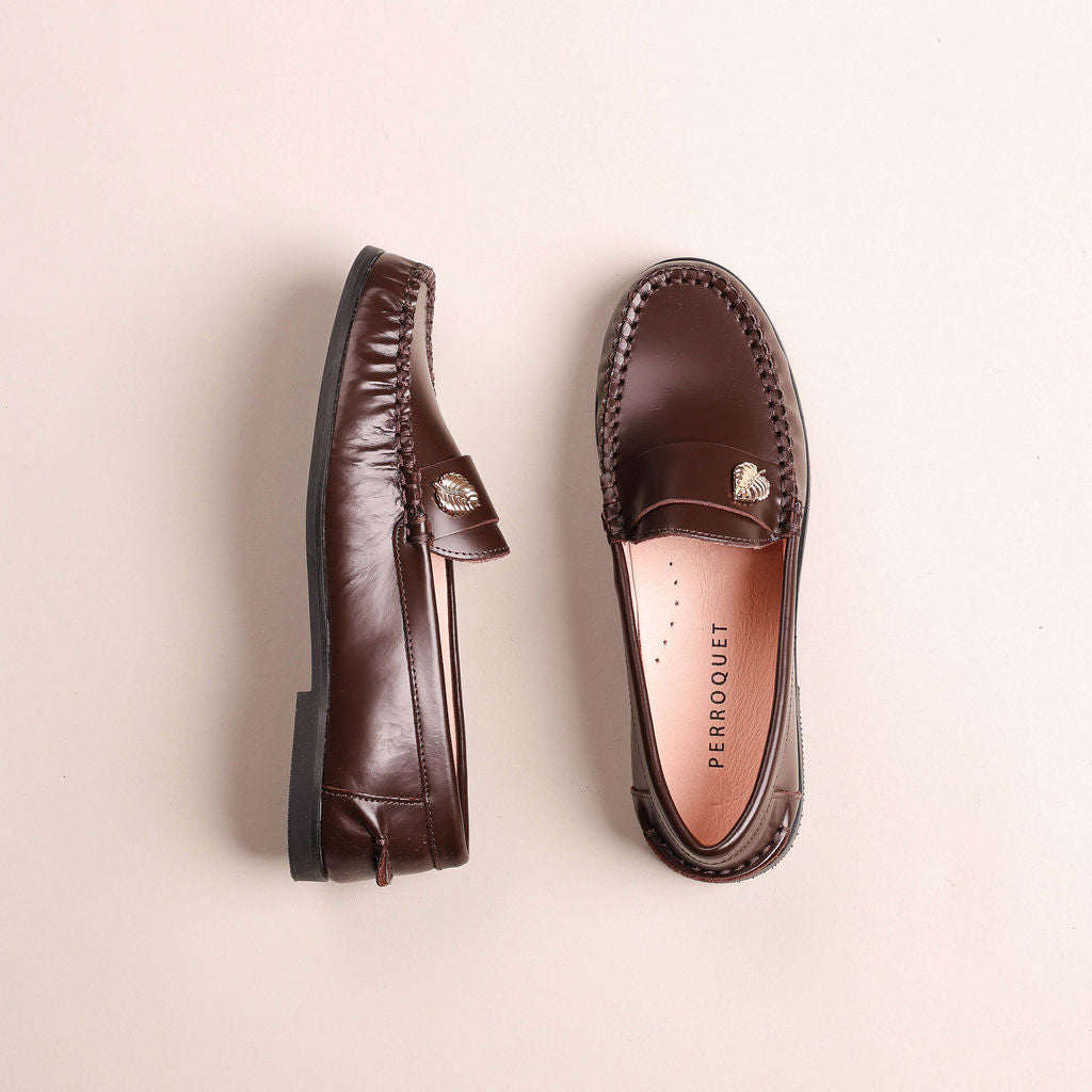 Clunky Loafer With Leaf Motif