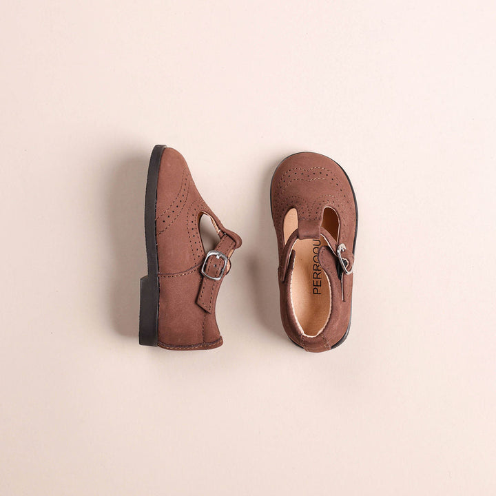 Wingtip Baby T-Strap With Thick Sole