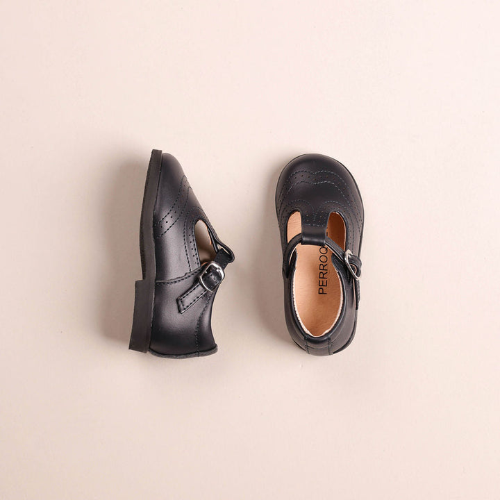 Wingtip Baby T-Strap With Thick Sole