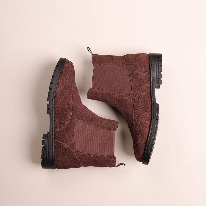 Wingtip Bootie With Thicker Sole