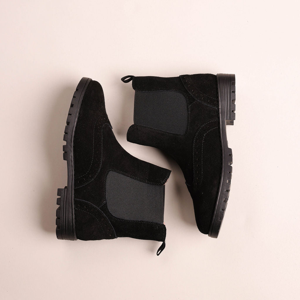 Wingtip Bootie With Thicker Sole