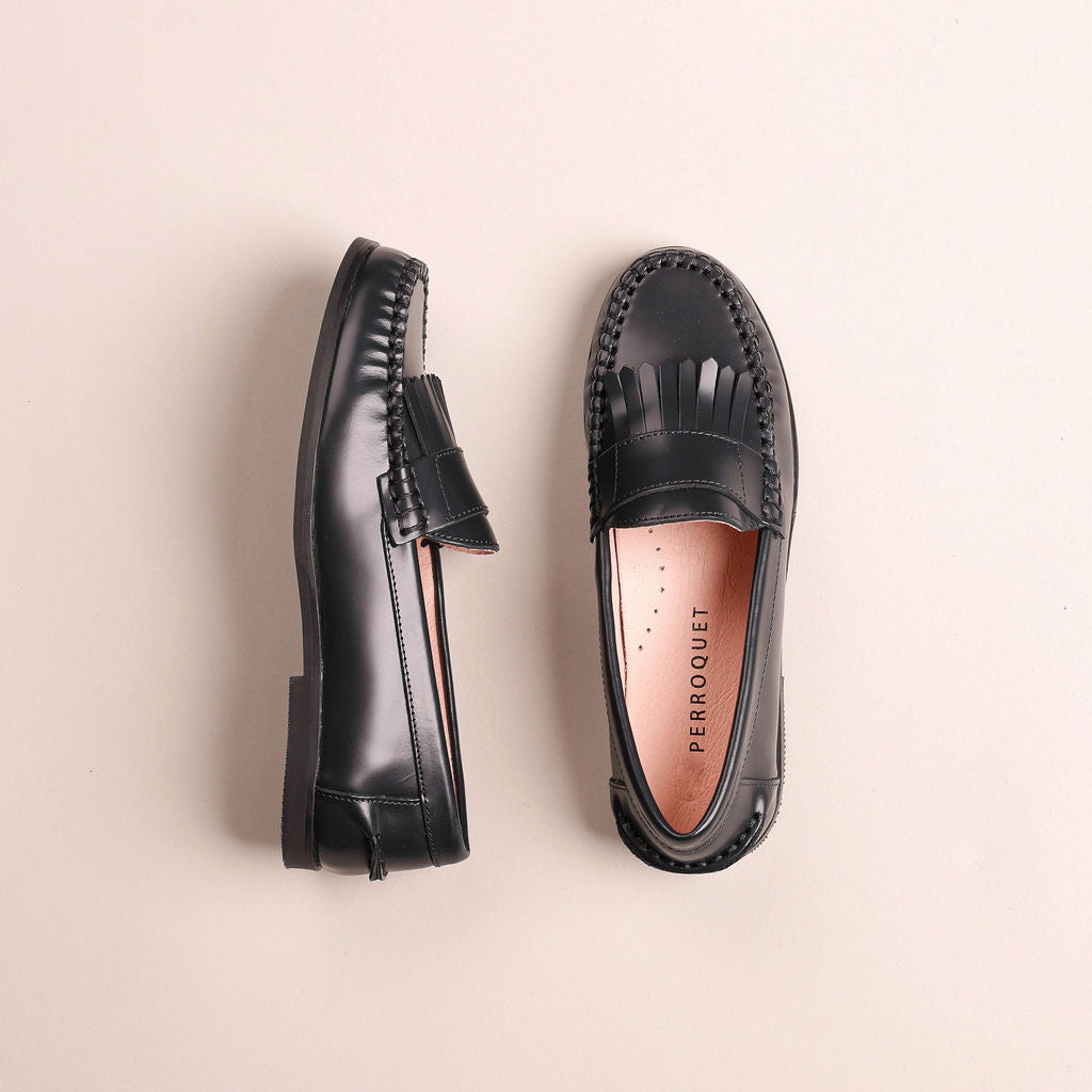 Clunky Loafer With Fringe