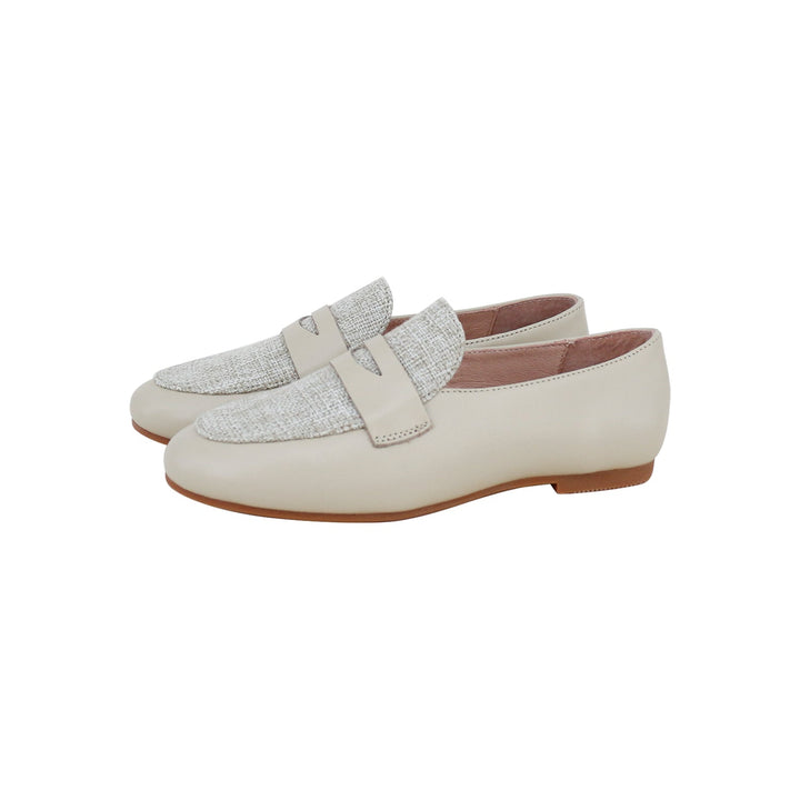 Hard Penny Loafer Linen/Beige