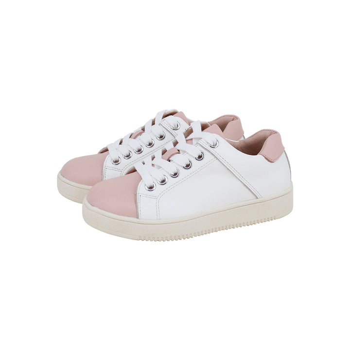 Lace Sneaker - White/Mauve