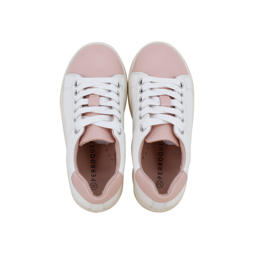 Lace Sneaker - White/Mauve