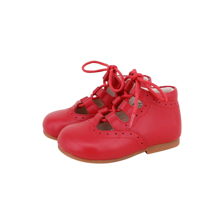 Open Lace Baby Shoe - Red