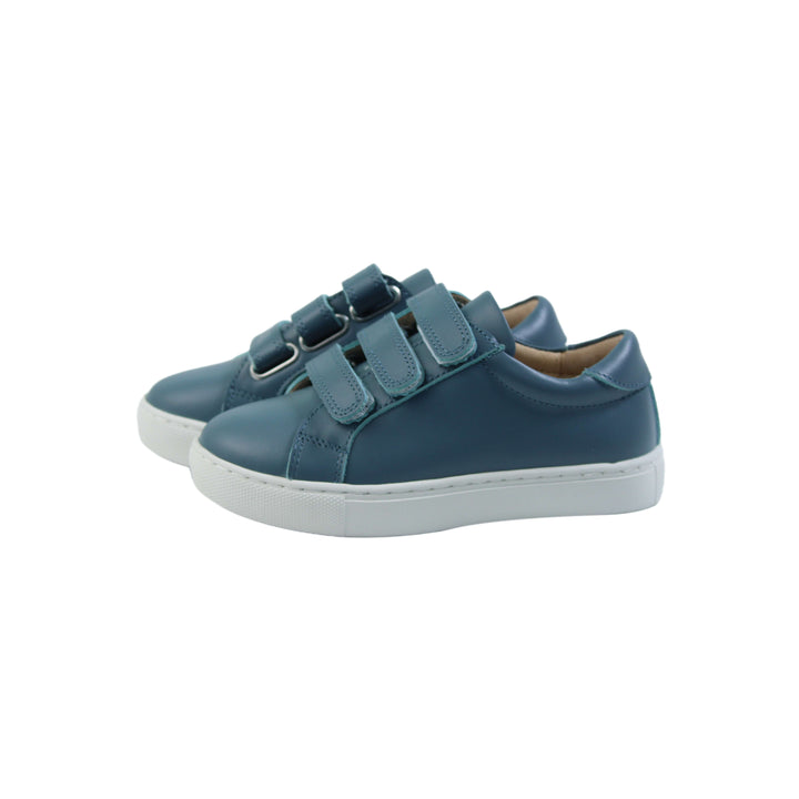 Boys Triple Velcro Sneaker - Dusty Blue